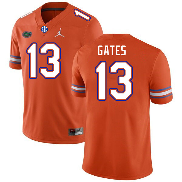 Men #13 Aaron Gates Florida Gators College Football Jerseys Stitched-Orange - Click Image to Close
